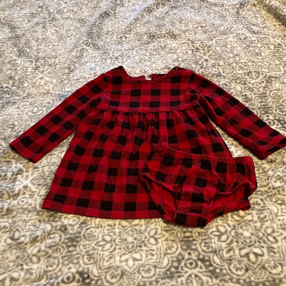 Infant Dress with Diaper Cover Set